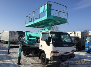 Автовышку-платформу 17 метров на базе Isuzu Elf продаю. В Наличии.